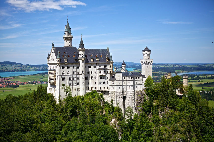 Châteaux de contes de fées, lacs, Berlin, Munich...