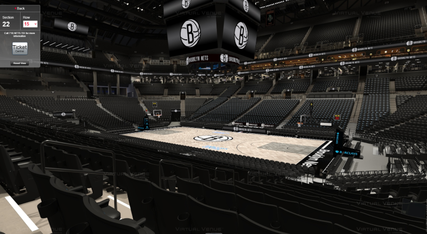 Vue des places lower seat pour le match Brooklyn Nets vs Washington Wizards