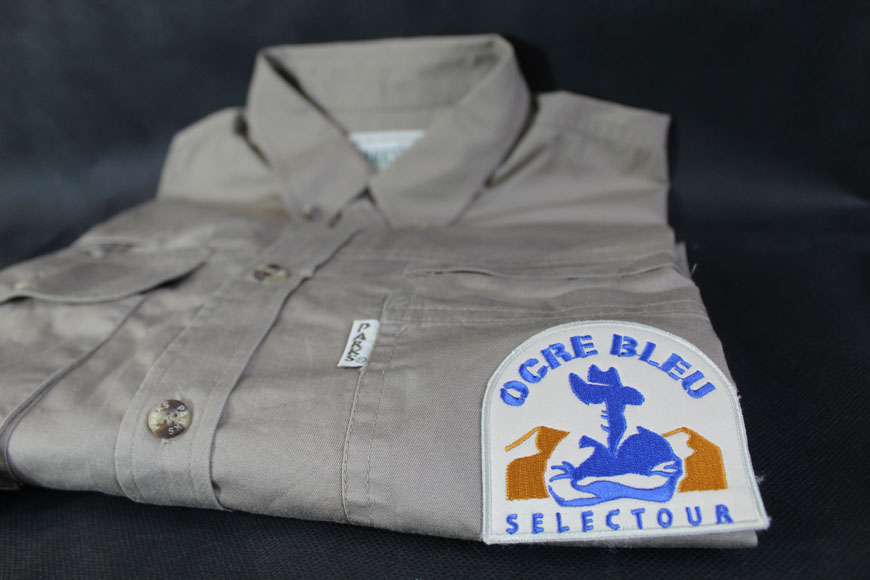 Chemise ML Ocre Bleu Selectour